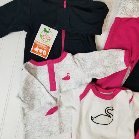Yoga Sprout Bundle 3-6M Onesies Pants Zip Up - Picture 6 of 8